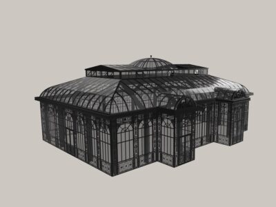 Steel Frame Glass Conservatory, I-Beam Garden Room, Modern Victorian Conservatory